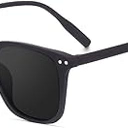 Square Frame Sunglasses for Women Men Fashion Rectangle Sun Glasses UV400 Protection Black Shades-7