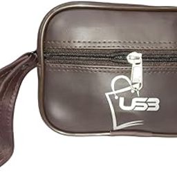 USB Mart Toiletry Kit Cash Bag Foam Leather Money Carrying Travel Accessories Essentials Pouch Shaving Makeup Cosmetic Grooming Handbag (Dark Brown)-picture-23