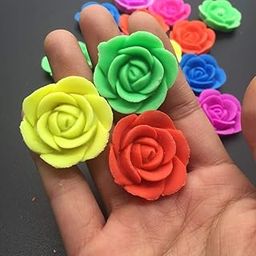 SSKR 30 Pieces Water Jelly Flower for Decoration with Free Jelly Beads | Size : 0.75 Inch-image-49