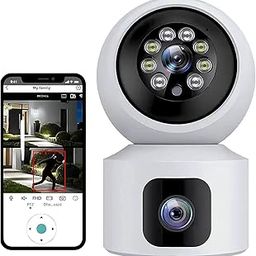 CAMLEIGH 2 Way Talk, Motion Detect, Color Night Vision, SD 128 GB, Cloud, Siren, AP Mode | 2+2MP 2k Smart CCTV Wi-fi Home Security Camera with Pan Tilt 360° View-image-70