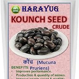 RAW KAUNCH Seeds Black Crude - KAUCH BEEJ Kala - KONCH - MUCUNA PRURIENS Black - Cowhage 300 GM-image-96