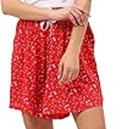 Women's Viscose Rayon Printed Culotte Shorts || Perfect for Casual Wear with Comfort and Style || Ideal for Women Seeking a Chic Look and Easy Fit (9S-Rayon Shorts)-0