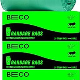 Beco Eco-Friendly Garbage Bags | 90 Pcs | Small- 17 x 19 Inches | 30 Bags x 3 Rolls | Green | Dustbin/Trash Bags with Detachable Drawstrings | For Dry & Wet waste-15