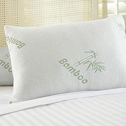 MediTouch Bed Pillow Extrasoft Microfiber Fill with Certified Organic Bamboo Cover for Cool & Sound Sleeping Side Back and Stomach Sleepers Home & Hotel -U V Sterilized (King 20" X 36", 1)-image-6