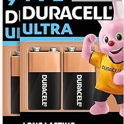 Duracell Ultra Alkaline 9V Batteries, Pack of 4-24