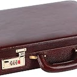 Genuine Leather Briefcases With Combination Lock| D-L:17"H:12.5"B:3"-15