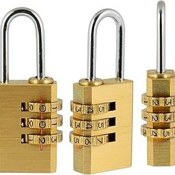 Homeproducts4u Digit Brass Number Lock - Small Bag and Travel Luggage Resettable Password Combination Padlock - 1 Piece Gold-picture-12