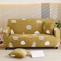 House of Quirk Universal Triple Seater Sofa Cover Big Elasticity Cover for Couch Flexible 140 GSM Sofa Slipcover (Mustard Flower, 185-230cm)-picture-29