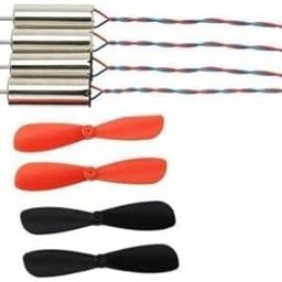TechSupreme CoreLess Motors DC 3.7V-4.2V 50000RPM 7x16 mm Micro Brush Metal Motor with 4 Helicopter Propellers for Quadcopter Drone Model-7