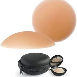Women's & Girls Reusable Nipple Cover - Silicone Nipple Cover Bra Pad - Adhesive Reusable Nipple Pads - Thin Silicone Nipple Cover Pasties Round (Pack of 1)-picture-40