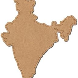 American Elm MDF Map Cutouts for Wall Art and Craft Projects Decorative Wooden Board for DIY Painting and Festival Home Decoration (8x7.12 inch 2Piece)-image-96