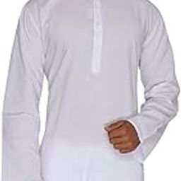 Men's Cotton Straight Kurta (LBJ-KO-$P_White_One Size)-image-3