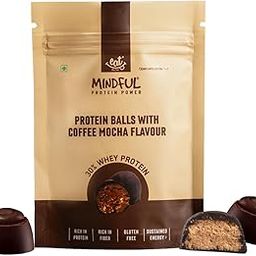 Eat Anytime Coffee Mocha Protein Balls | 30% Whey Protein | Rich in Protein & Fiber | Gluten Free Snacks, No Added Sugar | Pack of 3-70gm/per pack | 7 Ball Each Packet-image-33