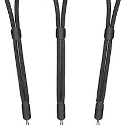 KIPZO® Pack of 3 black hand Wrist Lanyards Adjustable strap holder for cell phone Cover case key ring Pen drive Charm grip DIY string cord thread nylon rope charms Wristlet for camera bags speaker-18