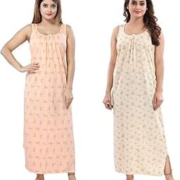 HosCot Women Hosiery Cotton Fabric Long Solid Full Length Gown Slip/Nighty | Night Wear Maxi for Women-image-35