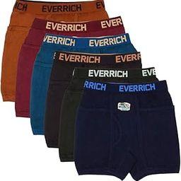 Ever Rich Mens Pure Cotton Trunk Boxer Brief Innerwear Under Garment Combo Offer Pack of 6 Pc Box-45