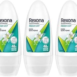 Rexona Fresh Lily Underarm Roll-On Deodorant for Women | Even Skin Tone | 48H Odour Protection | 50ML (Combo of 3)-image-52