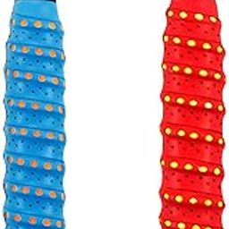 THE MORNING PLAY MOREX Pickleball Paddle Grip Multicolor Anti Slip Foam Layer Perforated Tennis Pickleball Badminton Racket Grip Tape Sweat Absorbent Overgrip Tape Racket Grip (2, Multicolour)-image-81