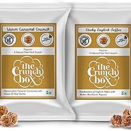 The Crunch Box presents Combo Pack of 2 | Warm Caramel Crunch Gourmet Popcorn (250gm) | Sticky English Toffee (250gms) | Gourmet Popcorn for all Occassions | Ideal for all Occassions and all Age Groups-image-40