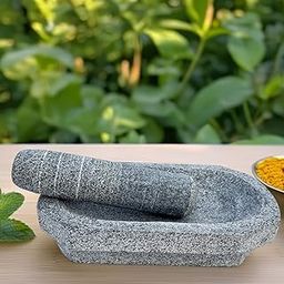 Neolithic Pure Stone Kalvam -Traditional Mortar and Pestle|10 Inch| Heavy Duty |Authentic Indian Kitchen Tool for Grinding Spices and Grains-15