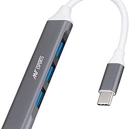 Ant Esports AEC410 4 in 1 Ports USB C Hub, 3.0 USB Port Expander, USB Extender, USB C Hub Multiport Adapter, USB Multiport Charger, Laptop USB Port Expander, Multiple Port 1x3.0+3x2.0_Grey-0