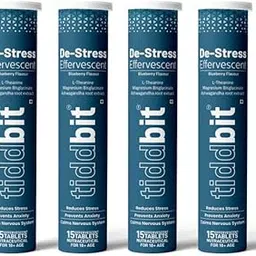 TIDDBIT De-Stress Effervescent Tablets (15 Tablets x Pack of 4) | Ashwagandha, Magnesium & Vitamin B Complex | Relaxation, Stress Relief & Calm Mind | Fizzy Herbal Nutrition Drink-image-24