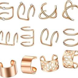 Stainless Steel Ear Cuff Helix Ear Clip On Wrap Earrings Unisex Rose Gold-image-49