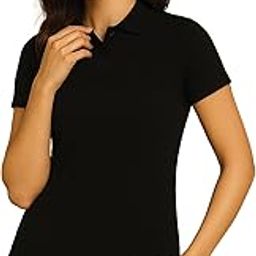 Pure Cotton Half Sleeves Regular Fit Plain Solid Classic Polo Colored Collar T-Shirt for Women (Colors: Olive, Maroon, Navy, Black, Green & Orange)-picture-13