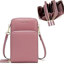 Small Crossbody Cell Phone Bag for Women Mini Over Shoulder Handbag Purse with Credit Card Slots-image-31