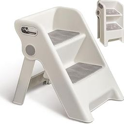 EVVIX Toddler Step Stool, Foldable 2 Step Stool for Kids, Collapsible Stool, Anti-Slip Stepping Stool for Bathroom, Potty Training, Kitchen Helper-image-49