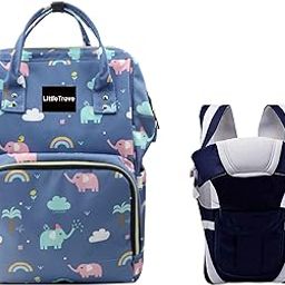 LittleTrove Combo of Premium Baby Diaper Backpack and Baby Carrier for Parents and Babies-image-50
