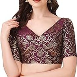 Women's Art Silk Floral Half Sleeve Regular Blouse-picture-56