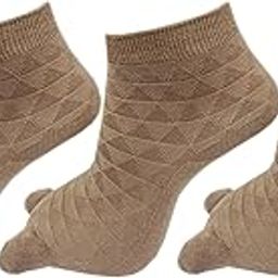 Women's Ankle Length Double Knit Cotton Socks (Skin, Free Size) Pack of 3-image-82
