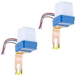 ROBOWAY 220 V Auto Day Night Sensor Switch,Photoswitch LDR Sensor Switch (6 A) for Photo Control Sensor Automatic Street Light Lighting Switch Photocell Photoswitch, Pack of 2-16