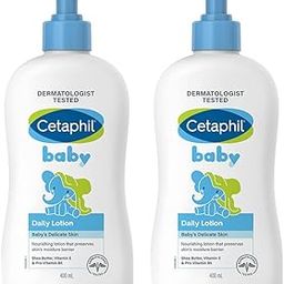 Cetaphil Baby Daily Lotion, Shea Butter, 400 ml, Pack of 2-15