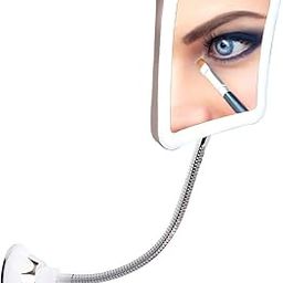 SunplusTrade Led Magnifying Makeup Mirror Lighted Vanity Bathroom Square Mirror With 360 Degree Swivel Rotation, Flexible Gooseneck, And Locking Suction-picture-38