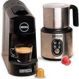 COFFEEZA Finero Next Pod Coffee Machine with Milk Frother (Combo) - 20 Bar Pressure, Nespresso Pod Compatible | Perfect Coffee Maker for Espresso, Latte & Cappuccino | 1-Year Warranty (Black colour)-image-48