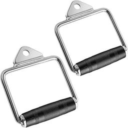 Hanzu Sports Gym Attachments D Shape Handle Bar With Grip Covered, Unisex Double D Handle Bar for Gym, D Handle Gym, Standered Size (Pack of 2)-image-51