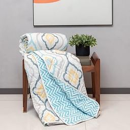 Urban Space AC Blanket for Single Bed, 120 GSM Microfiber 3 Layered Quilted Dohar, Soft Lightweight Reversible Printed Blanket Single Bed for All Season (Morocco -145cm x 225cm)-image-59