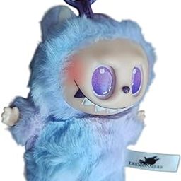 Themonneny Plush Monster Toy, Blue Furry Character with Purple Eyes, Soft Stuffed Animal Colour as per Availability-image-78