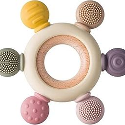 Baby Teething Toys fo 0-12 Months, BPA Free Baby Teether Sensory Toys for Babies Newborn Infant Toy's Gifts for 1 One Year Old Baby Boys Girls (Multicolor)-image-74
