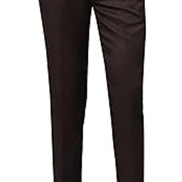 Men's Solid Ankle Length Flat Front Straight Slim Fit Casual Skinny Stretch Chinos Dress Business Pant with Pocket Suit Pants Clothing Office Formal Wear Work Trousers (M Pant 164)-picture-5