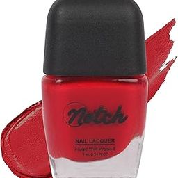 NOTCH 9ml Premium Long Lasting HD Finish Smooth Matte Look Nail Polish/Nail Enamel (Red Siren)-image-21