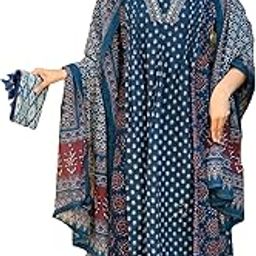 Women's Rayon Viscose Anarkali Printed Kurta with Palazzo & Dupatta-3