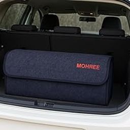MohRee Felt Car Boot Organizer,Car Space Organizer Back Seat,Car Trunk Bag Organisers ,Car Storage Box, Bag Organiser Box,Car Dicky Travel Accessories For Long Trips,Car Tool Kit Bag Long Drive,Blue-10