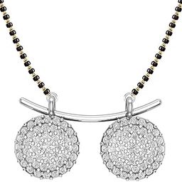 18k White Gold Diamond Mangalsutra for Women-image-95