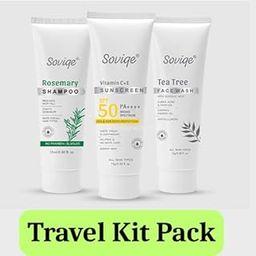 Soviqe_ Travel Kit Pack | Combo Of Rosemary Oil+Tea Tree Face Wash+Spf 50 Sunscreen | All-in-One Travel Kit | Travel Beauty Kit for Women 45g-23