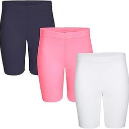 2K Kids Slim Fit Plain Yoga and Jogging Cycling/Tights Shorts for Girls - Pack of 6 (2KGCS_6C)-image-64