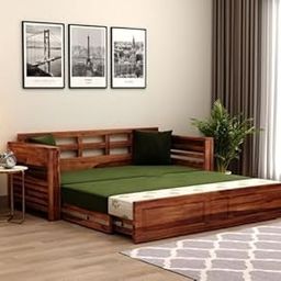 AMORINI WORLDWOOD Sheesham Wood Foster 3 Seater Sofa Set Cum Bed for Living Room Three Seater Sofa Bed for Home Sofa Com Bed Sheesham Wood (Honey Palm Leaf)-image-122