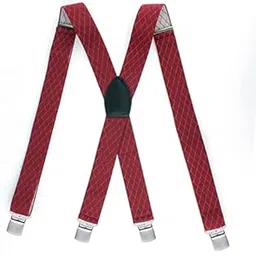 yashidun Men's 4 Clip Elastic Suspenders X Shaped Adjustable Braces with Metal Clips-picture-6